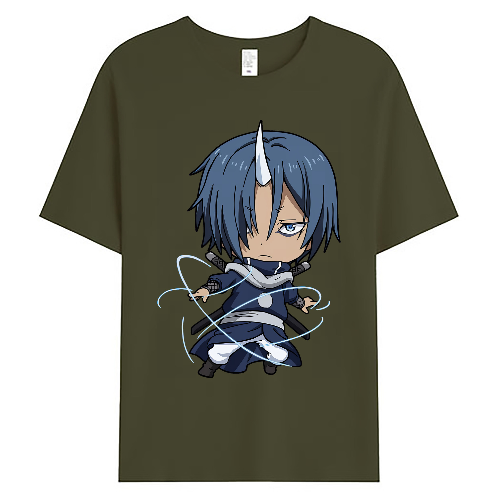 （画像用） 転スラ Regarding Reincarnated to Slime 綿100％ メンズ半袖Tシャツ｜肌触りやわらか＆通気性